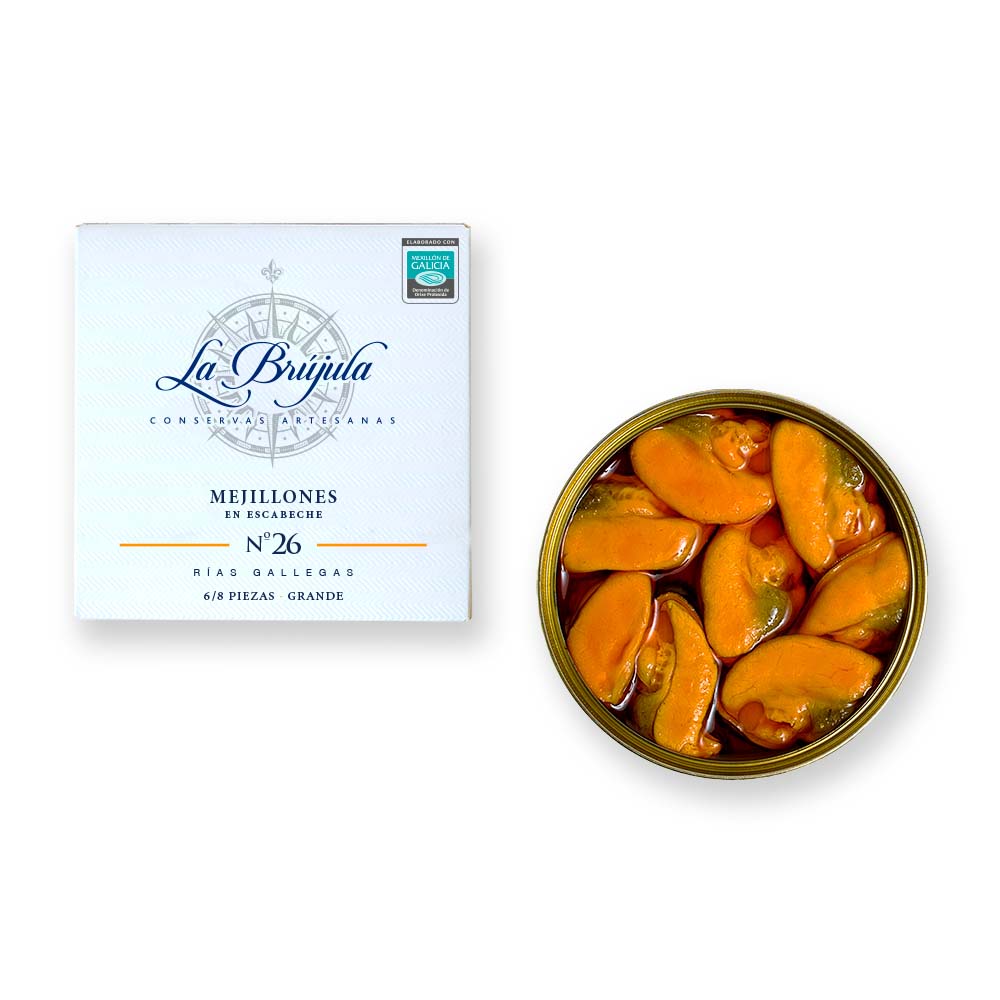 Mejillones Fritos en Escabeche 8/10 pzas D.O.P | La Brújula nº27