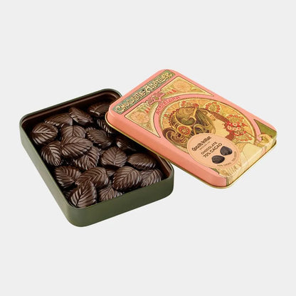 AMATLLER - Lata Hojas de Chocolate 2 tipos: con leche y cacao 70%